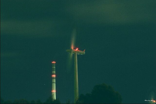Kraftwerk und Windkarft